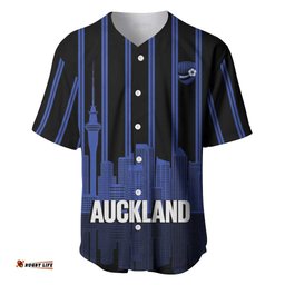 New Zealand Auckland Football Custom Baseball Jersey Go City of Sails Est 2025 LT14