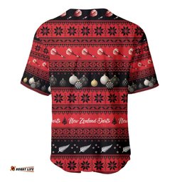 New Zealand Darts Christmas Baseball Jersey Merry Xmas Aotearoa Maori Red LT14
