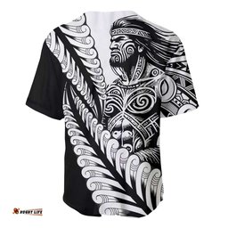 Koru Fern New Zealand Maori Tribal Warrior Baseball Jersey LT9
