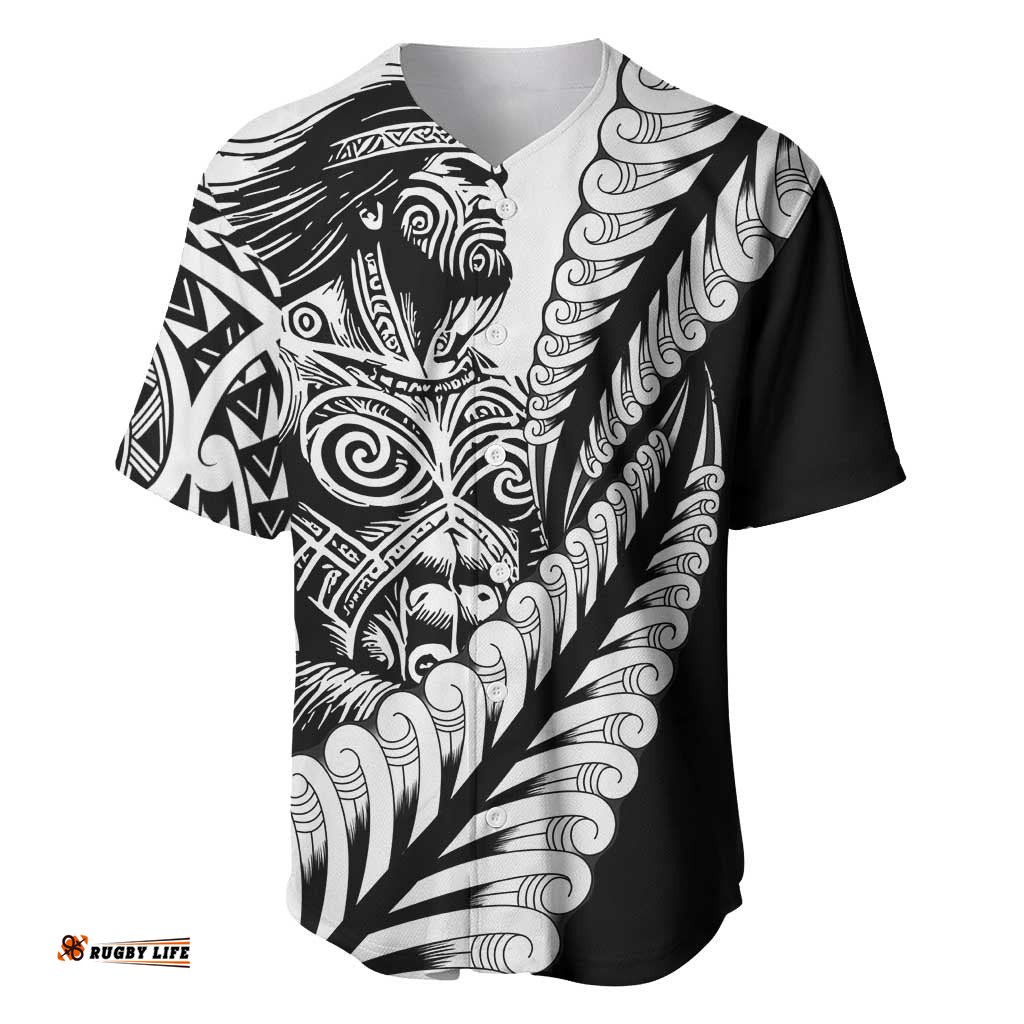 Koru Fern New Zealand Maori Tribal Warrior Baseball Jersey LT9