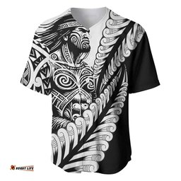 Koru Fern New Zealand Maori Tribal Warrior Baseball Jersey LT9