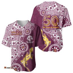 Manly Warringah Sea Eagles NAIDOC Week 2026 Baseball Jersey Aboriginal Lizard Dot Painting - 50 Years of Deadly TS04