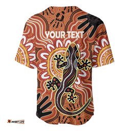 Personalised Australia Lizard NAIDOC Week 2026 Baseball Jersey 50 Years of Deadly Aboriginal Art LT14