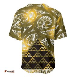 Matariki New Zealand Baseball Jersey NZ Niho Taniwha Maori New Year Yellow Galaxy LT14