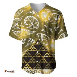 Matariki New Zealand Baseball Jersey NZ Niho Taniwha Maori New Year Yellow Galaxy LT14