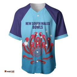 Custom New South Wales Bowls Australia Baseball Jersey Go Champions NSW Waratah LT14