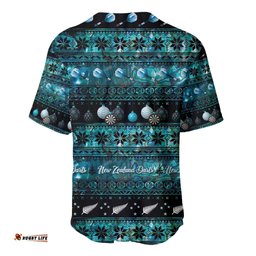 New Zealand Darts Christmas Baseball Jersey Merry Xmas Aotearoa Maori Paua Shell LT14