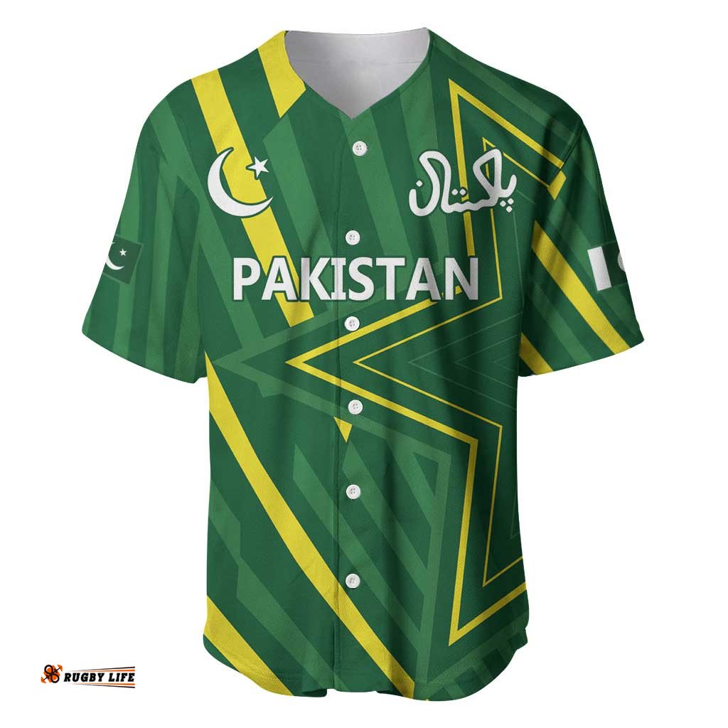 Pakistan Cricket Custom Baseball Jersey Shaheen Falcon Go Champions LT9
