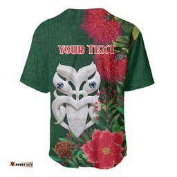 Maori Wheku Meri Kirihimete Personalised Baseball Jersey All Green Indigenous Maori Motif LT9