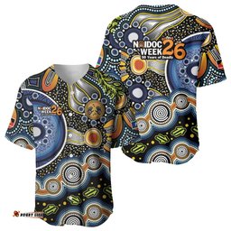 NAIDOC Deadly 50 Years Baseball Jersey Aboriginal and Torres Strait Islander LT9