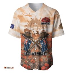 Personalised ANZAC Day Baseball Jersey Commemorative Soldier Tribute DT05