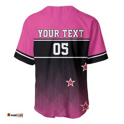 Custom New Zealand Women Cricket Baseball Jersey Pink Simple Style LT05