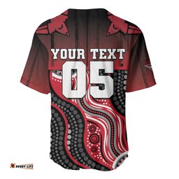 Custom Essendon Go Bombers Baseball Jersey Don The Sash DT05