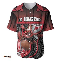 Custom Essendon Go Bombers Baseball Jersey Don The Sash DT05