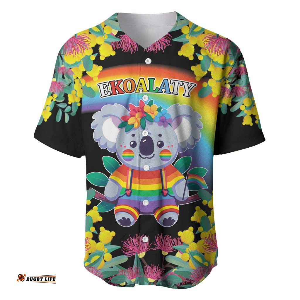 LGBTQ Koala Gay Baseball Jersey Aussie Koala Bear Ekoalaty LT9