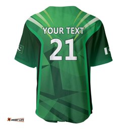 Pakistan Cricket Custom Baseball Jersey The Green Shirts with Sporty Pattern LT9