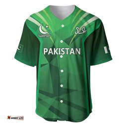 Pakistan Cricket Custom Baseball Jersey The Green Shirts with Sporty Pattern LT9