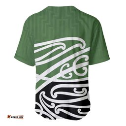 Green Fern New Zealand Kowhai Ngutukak Baseball Jersey LT9