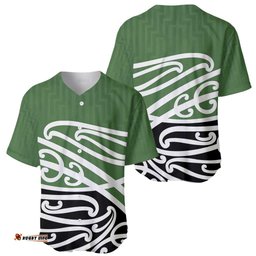 Green Fern New Zealand Kowhai Ngutukak Baseball Jersey LT9