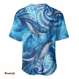 New Zealand Humpback Whale Matariki Baseball Jersey Maori New Year Taniko Niho Taniwha LT14