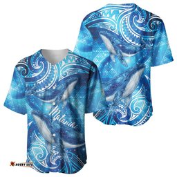New Zealand Humpback Whale Matariki Baseball Jersey Maori New Year Taniko Niho Taniwha LT14
