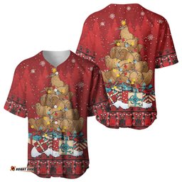 Funny Kiwi Bird Xmas Tree Baseball Jersey New Zealand Tribal Christmas Spirit LT9