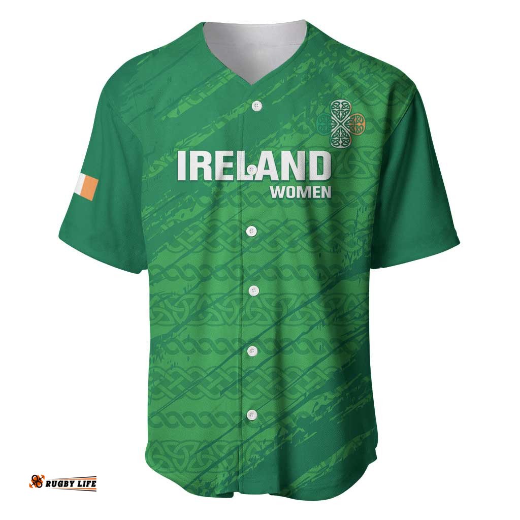 Custom Ireland Cricket Baseball Jersey Irish Celtic Knot - National Color LT14