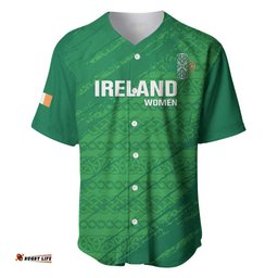 Custom Ireland Cricket Baseball Jersey Irish Celtic Knot - National Color LT14