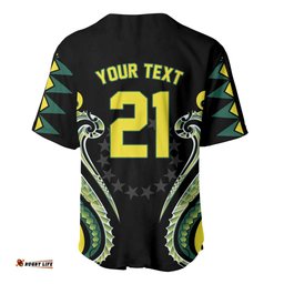 Custom Rugby Cook Islands Avaiki Baseball Jersey Black Kuki Airani Tribal Maori Inspired LT9