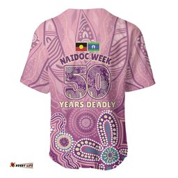 NAIDOC Week - 50 Years Deadly Baseball Jersey Pastel Wings LT7