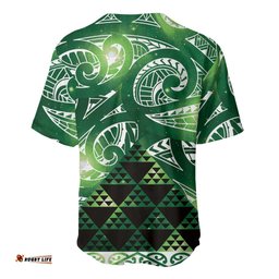 Matariki New Zealand Baseball Jersey NZ Niho Taniwha Maori New Year Green Galaxy LT14