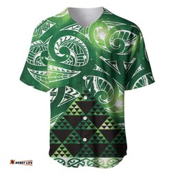 Matariki New Zealand Baseball Jersey NZ Niho Taniwha Maori New Year Green Galaxy LT14