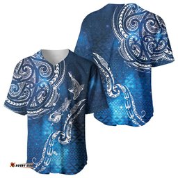 Matariki Galaxy Baseball Jersey New Zealand Map Maori Pattern LT9
