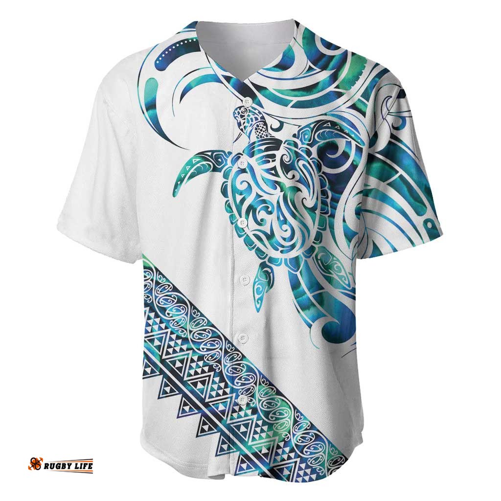 Kahui Whetu Paua shell Kowhaiwhai Taniko Personalised Baseball Jersey Turtle Tattoo Maori Tribal Style LT9