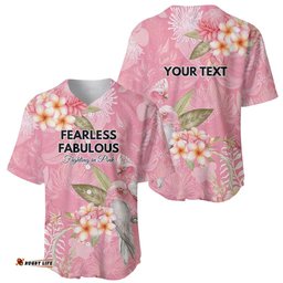 Personalised Galah Cockatoo Fighting in Pink Baseball Jersey Australian Breast Cancer Spirit LT9