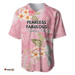 Personalised Galah Cockatoo Fighting in Pink Baseball Jersey Australian Breast Cancer Spirit LT9