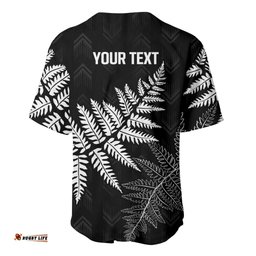 New Zealand Lawn Bowls Personalized Baseball Jersey Wrap-Around Silver Fern LT7