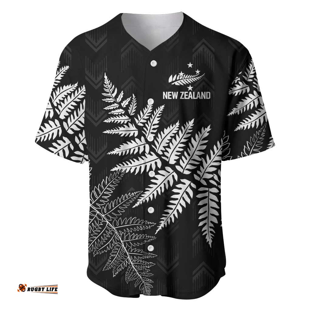 New Zealand Lawn Bowls Personalized Baseball Jersey Wrap-Around Silver Fern LT7