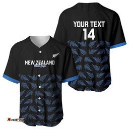 New Zealand Silver Fern Cricket Custom Baseball Jersey Black Cap T20 Version LT14