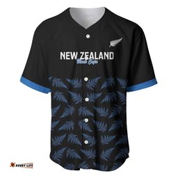 New Zealand Silver Fern Cricket Custom Baseball Jersey Black Cap T20 Version LT14