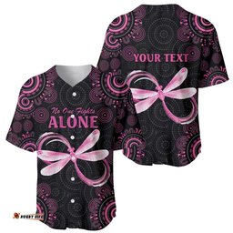 Personalized Pink Dragonfly Aboriginal of Hope Baseball Jersey Australias Breast Cancer Awareness LT9