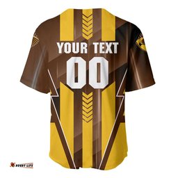Personalized Hawthorn Hawks Baseball Jersey Modern Geometric Sports Graphic Style TS04
