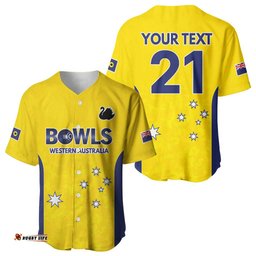 Western Australia Lawn Bowls Custom Baseball Jersey Aussie Minimalist Style LT9