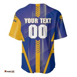 Personalized West Coast Eagles Baseball Jersey Modern Geometric Sports Graphic Style TS04