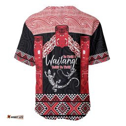 Toitu Te Tiriti O Waitangi Baseball Jersey Maori Wharenui With Taniko Motifs LT14