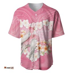 Personalised Pink Galah Australia Valentine's Day Baseball Jersey I Love You With All My Heart LT14