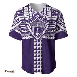 Personalized Fremantle Dockers Baseball Jersey Polynesian Tribal Pattern Heritage Football TS04