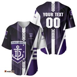 Personalized Fremantle Dockers Baseball Jersey Modern Geometric Sports Graphic Style TS04