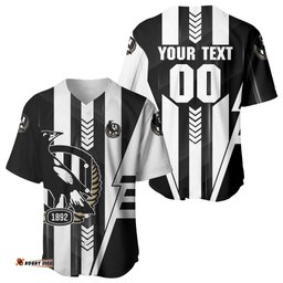 Personalized Collingwood Magpies Baseball Jersey Modern Geometric Sports Graphic Style TS04