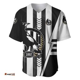 Personalized Collingwood Magpies Baseball Jersey Modern Geometric Sports Graphic Style TS04